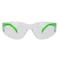 Bison Life Safety Glasses, Anti-Scratch, Clear Lens Green Temple Lens, Frameless BLSH-ESCR-CLLCT-SG8GR-12 - alternate 3
